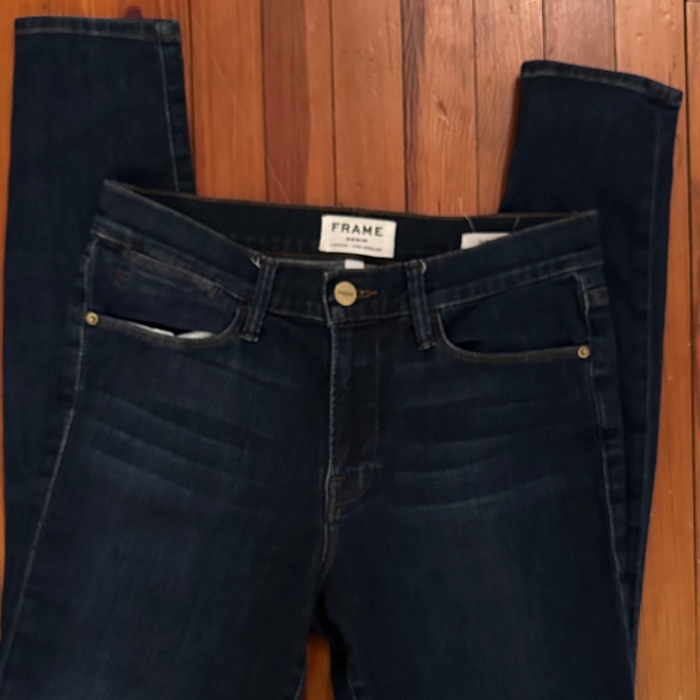 Frame Denim Women's Deep Indigo Skinny Jeans